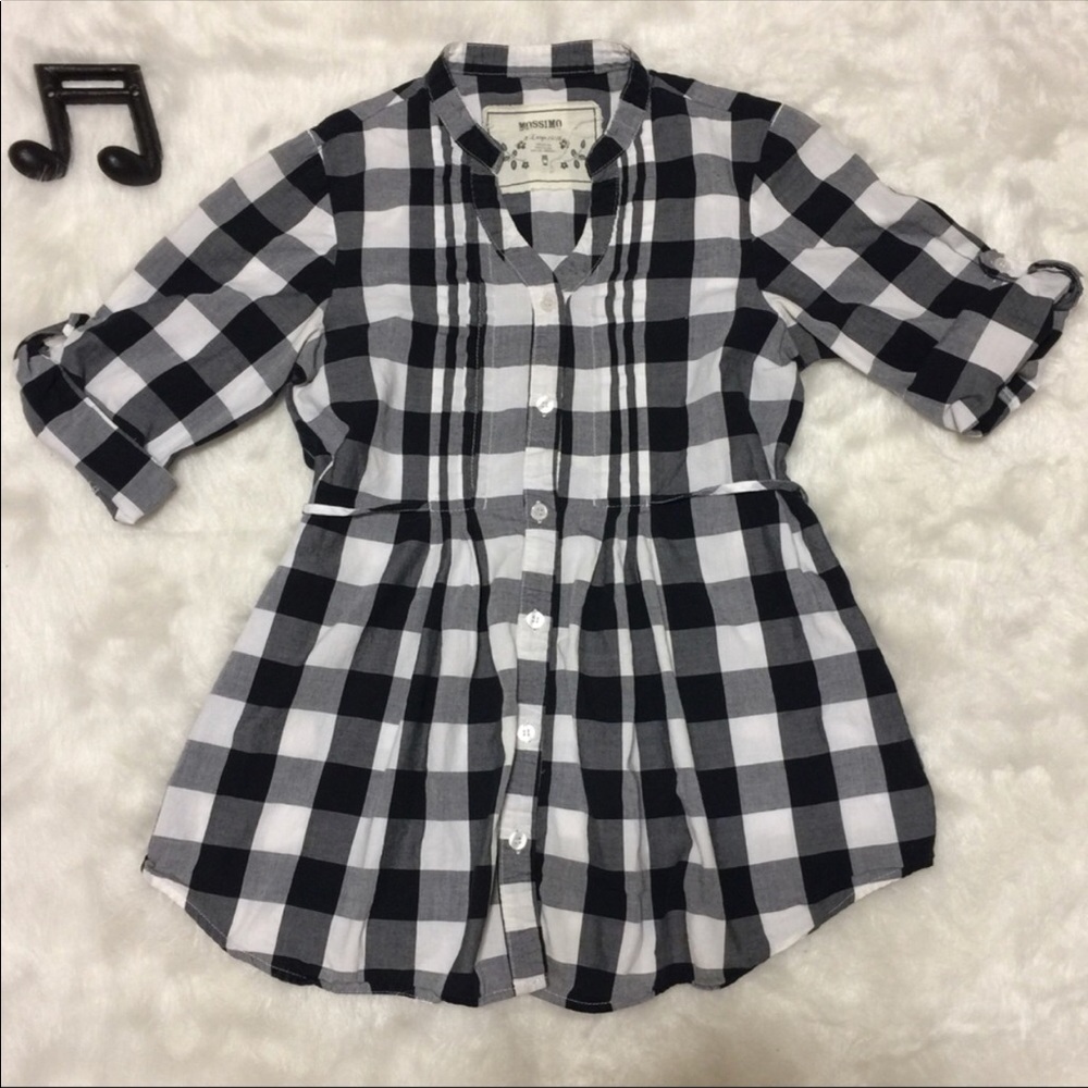 Buffalo Check Tie-Back Tunic - Picture 1 of 6